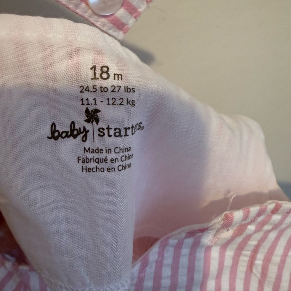Baby Starters Girl Ist Birthday boutique style outfit crown pink stripe cupcake - Picture 7 of 9